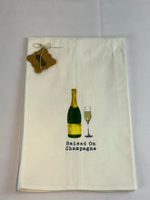 Load image into Gallery viewer, "Raised on Champagne" Kitchen or Bar Towel by Mudpie