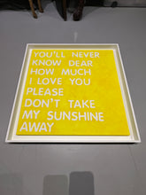 Load image into Gallery viewer, Framed "You Are My Sunshine" Painted on a Floating Canvas - Set of 2