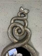 Load image into Gallery viewer, Vintage Entwined Dolphins with Convex Mirror and Pillar Candle Holder Sconce