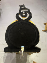 Load image into Gallery viewer, Vintage Entwined Dolphins with Convex Mirror and Pillar Candle Holder Sconce