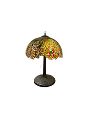 Load image into Gallery viewer, Vintage Tiffany Style Stained Glass Desk or Table Lamp