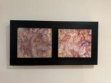 Load image into Gallery viewer, Mounted Acrylic on Paper, Mounted on Wood, Las Rumbas en Plata, Gloria Lomas, Original Art