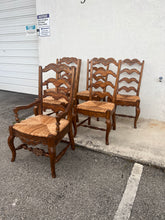 Load image into Gallery viewer, Lexington French Country Ladder Back Dining Chairs - set of 6 chairs