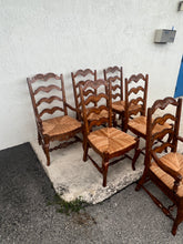 Load image into Gallery viewer, Lexington French Country Ladder Back Dining Chairs - set of 6 chairs