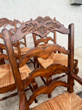 Load image into Gallery viewer, Lexington French Country Ladder Back Dining Chairs - set of 6 chairs