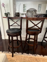Load image into Gallery viewer, Swivel Bar Height Barstools - sold as a set of 3
