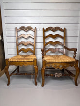 Load image into Gallery viewer, Lexington French Country Ladder Back Dining Chairs - set of 6 chairs