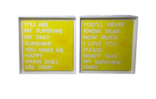 Load image into Gallery viewer, Framed "You Are My Sunshine" Painted on a Floating Canvas - Set of 2
