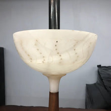 Load image into Gallery viewer, Vintage Mid-century Modern Alabaster and Wood Table Lamp