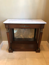 Load image into Gallery viewer, French Empire Style Marble Top Console Table