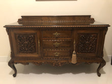 Load image into Gallery viewer, Antique solid wood buffet/sideboard