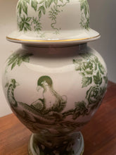 Load image into Gallery viewer, Green & Gold Ginger Jar Ceramic Lamp - Set of Two