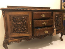Load image into Gallery viewer, Antique solid wood buffet/sideboard