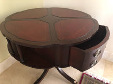 Load image into Gallery viewer, Antique Traditional Mahogany Drum Table