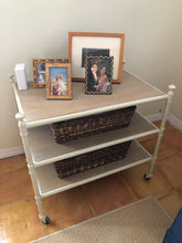 Load image into Gallery viewer, Beverage Cart, Bar Cart or Side Table on Wheels