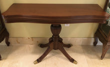 Load image into Gallery viewer, Duncan Phyfe Style Mahogany Fold Top Dining Table