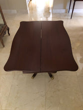 Load image into Gallery viewer, Duncan Phyfe Style Mahogany Fold Top Dining Table