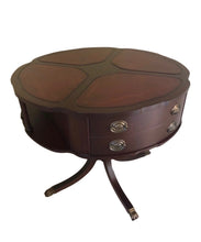 Load image into Gallery viewer, Antique Traditional Mahogany Drum Table