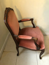 Load image into Gallery viewer, Vintage Louis XV Style Carved Wood ArmChairs set