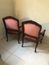 Load image into Gallery viewer, Vintage Louis XV Style Carved Wood ArmChairs set
