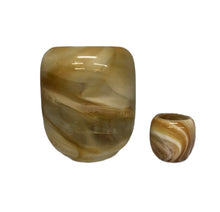 Load image into Gallery viewer, Large Tan Marble Pot Planter Vase