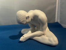 Load image into Gallery viewer, Fine Porcelain - Male Nude Yoga Sculpture - Prayer Pose