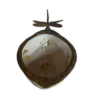 Load image into Gallery viewer, Vintage OD 1895 Porcelain Bowl with Dragonfly Handle in Ormolu