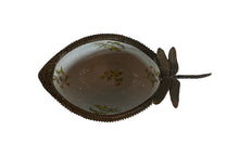 Load image into Gallery viewer, Vintage OD 1895 Porcelain Bowl with Dragonfly Handle in Ormolu