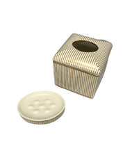 Load image into Gallery viewer, Ceramic Tissue Holder and Soap Dish