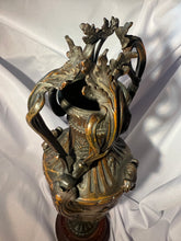 Load image into Gallery viewer, Antique Dark Brass Urn with Wood Base
