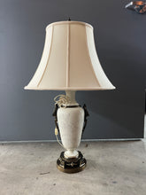 Load image into Gallery viewer, Vintage Ceramic & Bronze Lamp with Shade