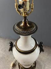 Load image into Gallery viewer, Vintage Ceramic & Bronze Lamp with Shade