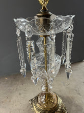 Load image into Gallery viewer, Vintage Lamp with Glass and Brass Base