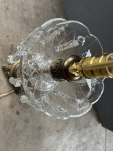 Load image into Gallery viewer, Vintage Lamp with Glass and Brass Base