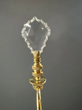 Load image into Gallery viewer, Vintage Lamp with Glass and Brass Base