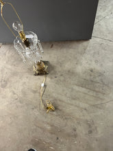 Load image into Gallery viewer, Vintage Lamp with Glass and Brass Base