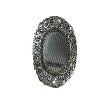 Load image into Gallery viewer, Hand Cut Glass Oval Mirror - Vertical or Horizontal Hanging