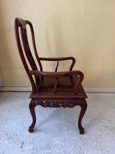 Load image into Gallery viewer, Antique Rosewood Dining Table, Chinese Carved, With 8 Chairs and Two Extension Leaves