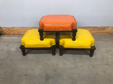 Load image into Gallery viewer, Vintage 1960s Ethan Allen Stacking Stools- Set of 3