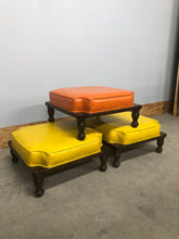 Load image into Gallery viewer, Vintage 1960s Ethan Allen Stacking Stools- Set of 3