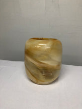 Load image into Gallery viewer, Large Tan Marble Pot Planter Vase