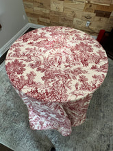 Load image into Gallery viewer, French Toile Tablecloth 120" Round in Red