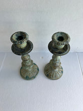 Load image into Gallery viewer, Vintage Rustic Metal Candelabras/Candleholder/Candlesticks - set of two