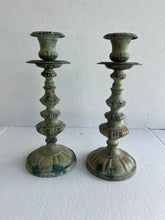 Load image into Gallery viewer, Vintage Rustic Metal Candelabras/Candleholder/Candlesticks - set of two