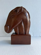 Load image into Gallery viewer, Hand Carved Mahogany Horse Head
