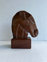 Load image into Gallery viewer, Hand Carved Mahogany Horse Head