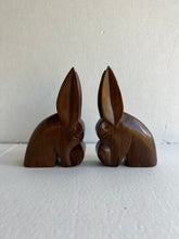 Load image into Gallery viewer, Hand Carved Mahogany Donkey Bookends - set of two