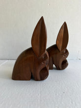 Load image into Gallery viewer, Hand Carved Mahogany Donkey Bookends - set of two