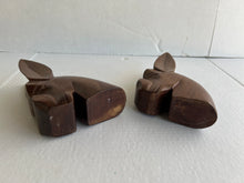 Load image into Gallery viewer, Hand Carved Mahogany Donkey Bookends - set of two