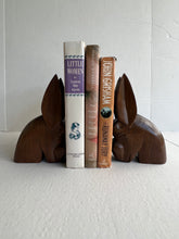 Load image into Gallery viewer, Hand Carved Mahogany Donkey Bookends - set of two